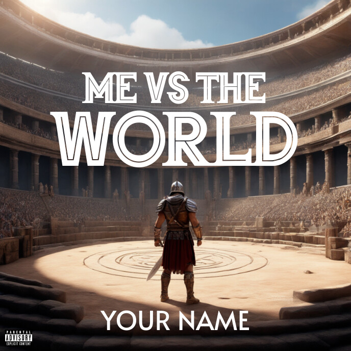 me vs the world Sampul Album template