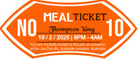 Meal ticket design template Envelopes