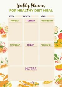 MEALS PLANNER A6 template