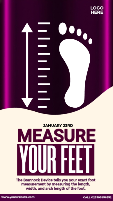 Foot Measurement Promotion Template | PosterMyWall