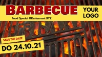 Meat Barbecue BBQ Event Party Bar Banner Pig Facebook-Covervideo (16:9) template
