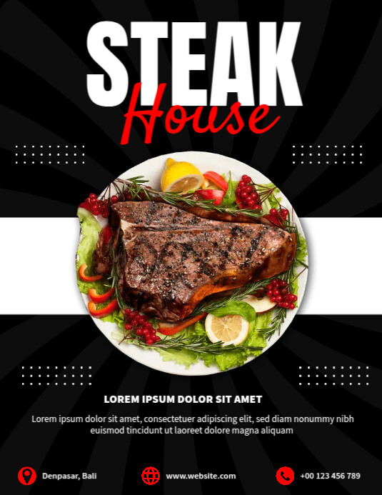 Flyers Sample Meat Meat House Flyers Template | PosterMyWall