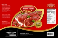 Meat Label Sticker template