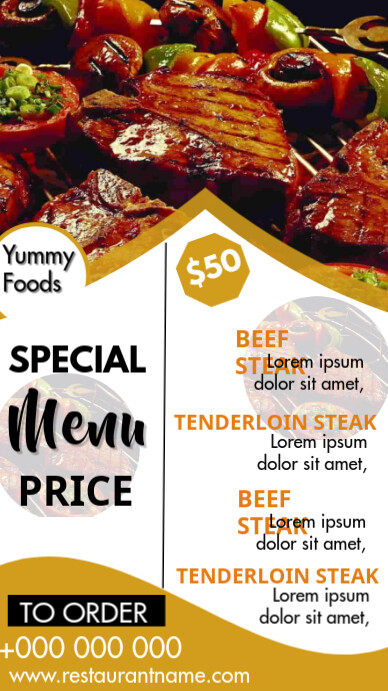 Meat Menu Template | PosterMyWall