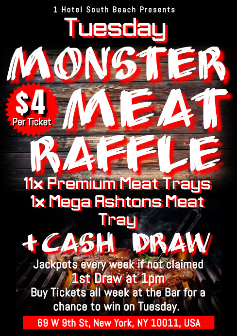 Meat Raffle Template | PosterMyWall