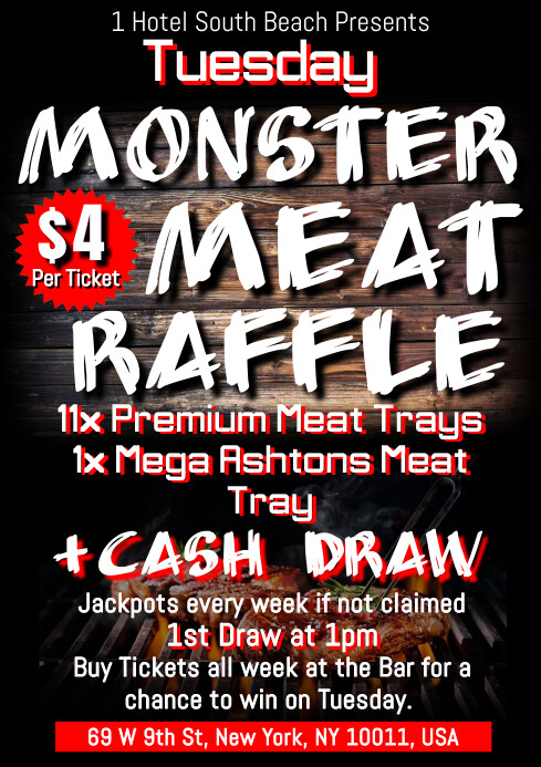 Pork Raffle Meat Raffle Template | PosterMyWall