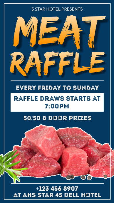 Meat Raffle Template | PosterMyWall