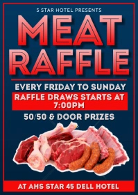 meat raffle A6 template