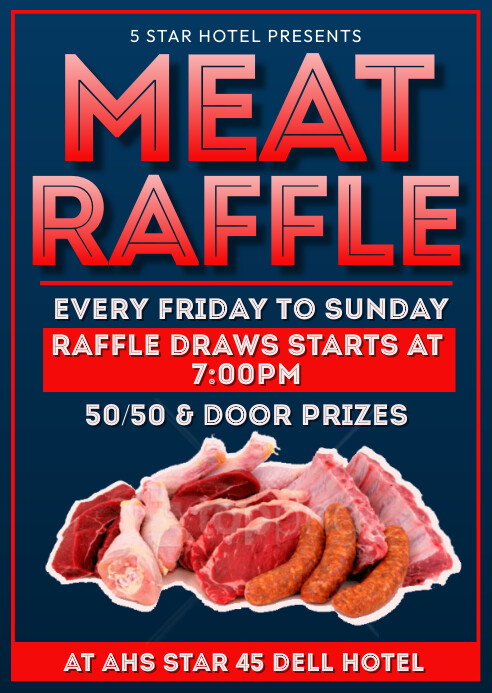 Meat Coller Raffle meat raffle Template | PosterMyWall