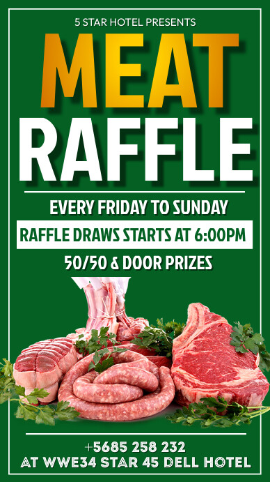 Meat Raffle Template | PosterMyWall