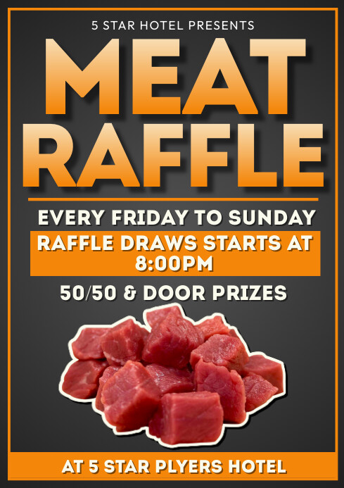meat raffle Template | PosterMyWall