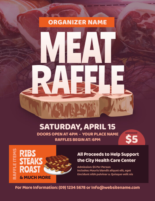 Meat Raffle Flyer Template | PosterMyWall