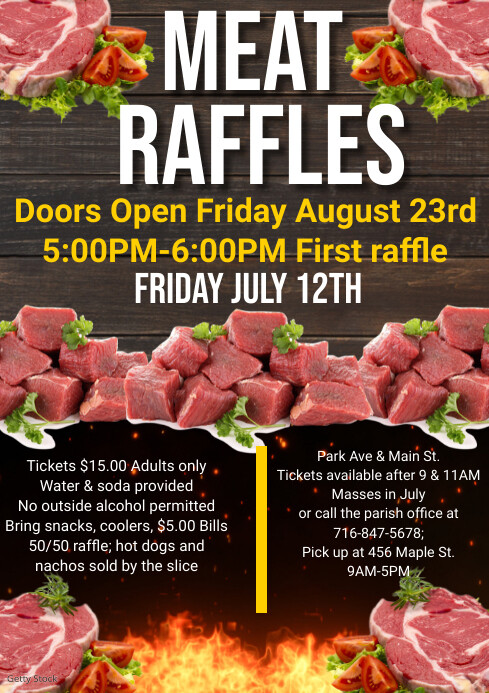 Meat Raffle Flyer Template | PosterMyWall