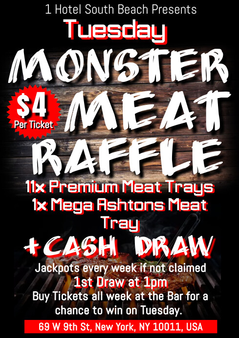 Meat Raffle Template | PosterMyWall