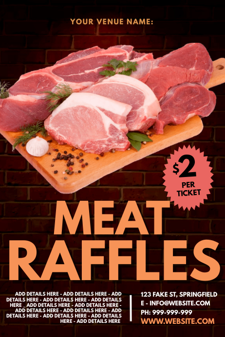Copy of Meat Raffles Poster | PosterMyWall