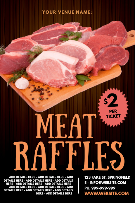 Copy of Meat Raffles Poster | PosterMyWall