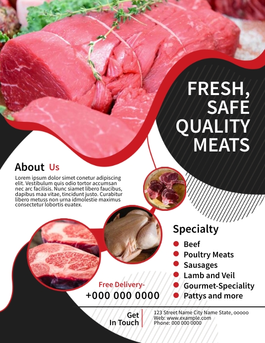 Meat Shop Flyer Template PosterMyWall