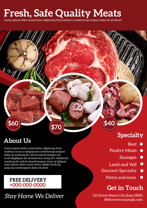Meat Flyer Machine Plantilla de Meat Shop Flyer | PosterMyWall
