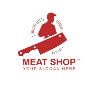 Weiß Meat shop logo Logo Template