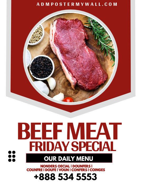 Meat Processor Flyer meat special Template | PosterMyWall