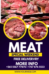 Flyers Sample Meat Meat flyer Template | PosterMyWall