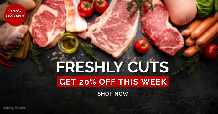 meat store facebook ad Template | PosterMyWall