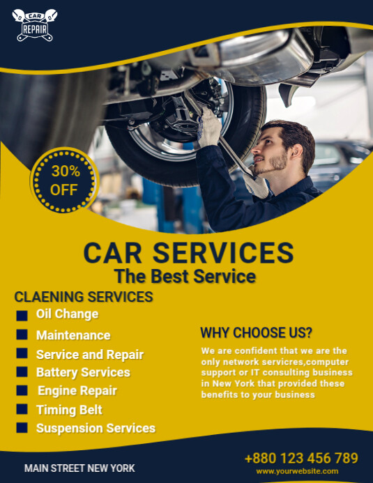 Mechanic, event,car service Template | PosterMyWall