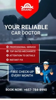 mechanic Affichage numérique (9:16) template