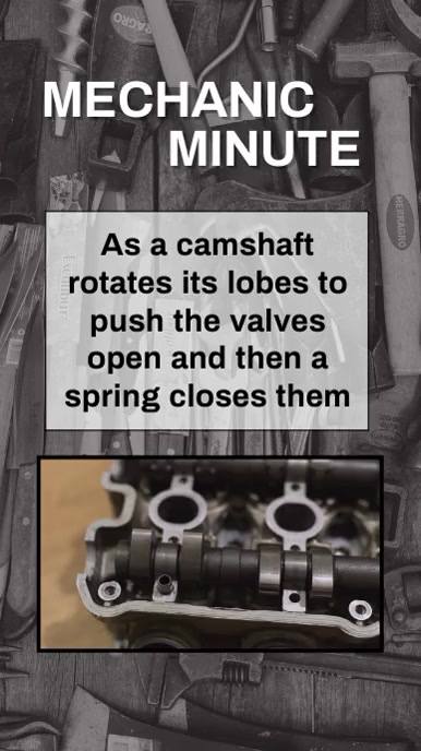 Mechanic Minute Facts: Camshaft เรื่องราวบน Instagram template