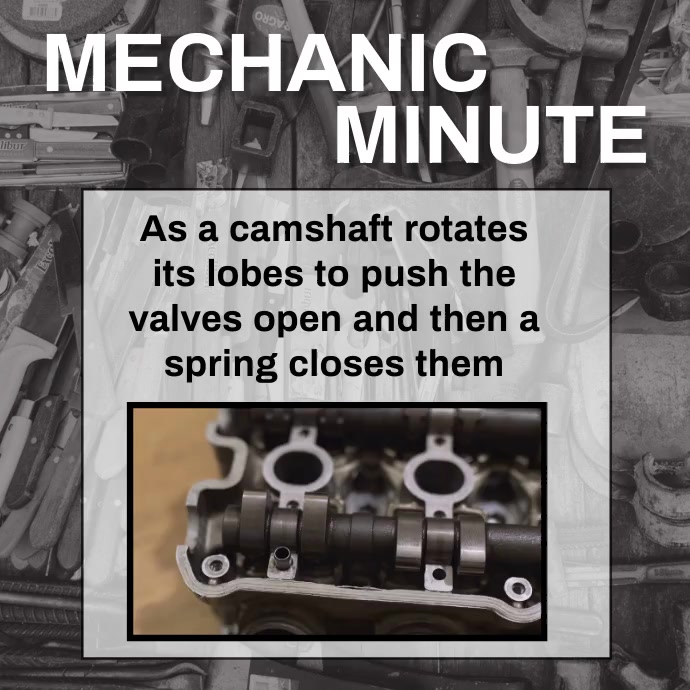 Mechanic Minute Facts Camshaft PosterMyWall