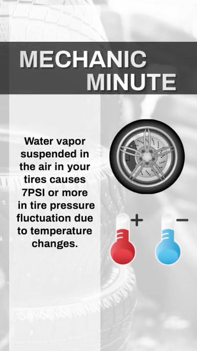 Mechanic Minute Facts: Tire Pressure Instagram Story template