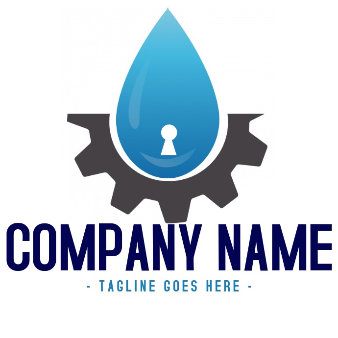 Mechanical logo - water themed kinda of , ok Logótipo template