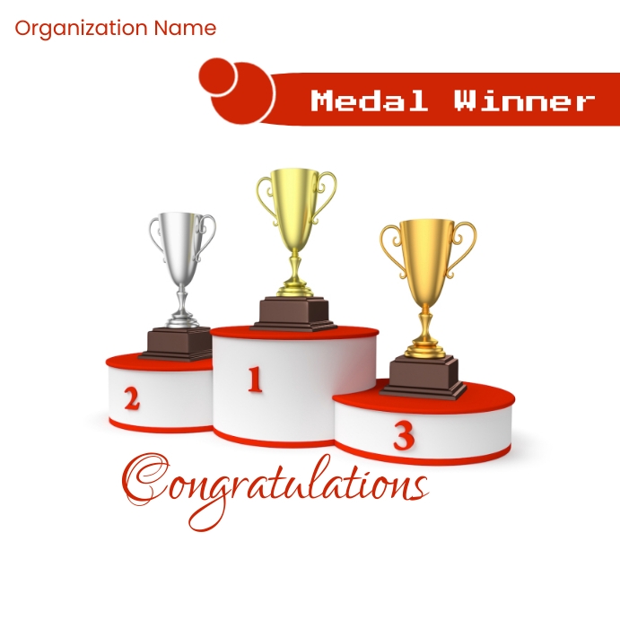 Medal winner Template | PosterMyWall