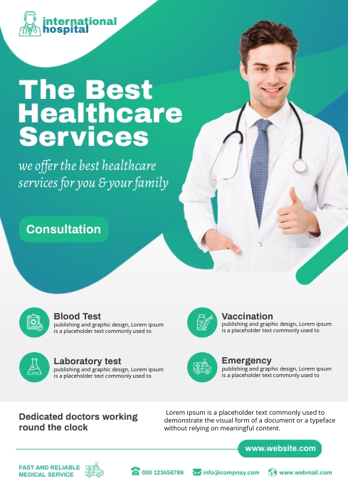 medical & health care flyer A1 template