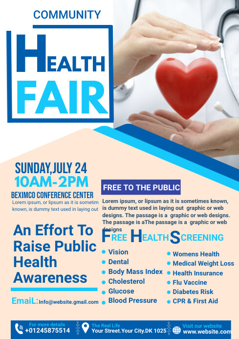medical & health care flyer A4 template