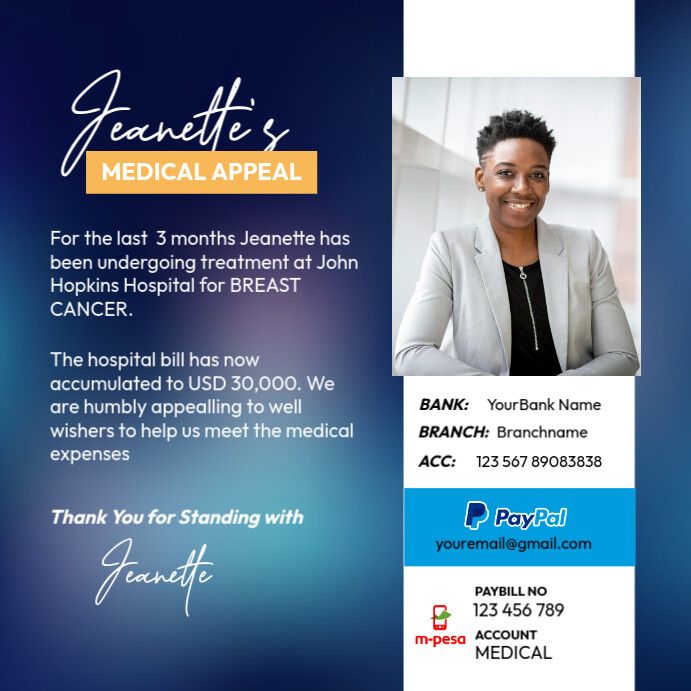 Medical appeal poster template