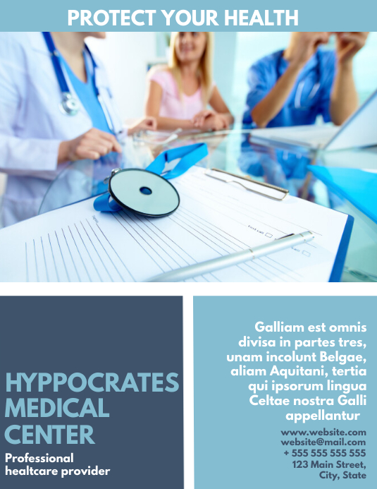 medical center flyer template