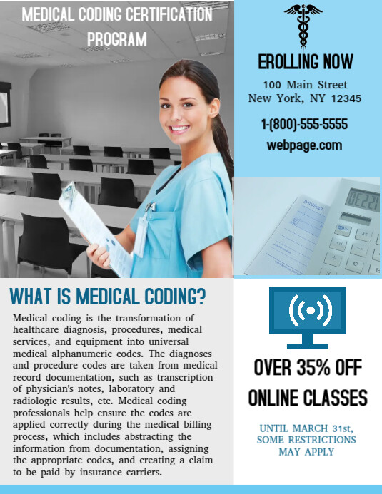 Medical Coding Certification Template | PosterMyWall