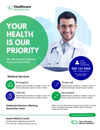 Medical health services Volantino (US Letter) template