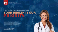 Blue Medical Services Digital Signage Healthcare Video Template