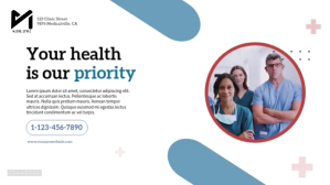 Medical Healthcare Clinic Services Digital Signage Video Digitalt display (16:9) template