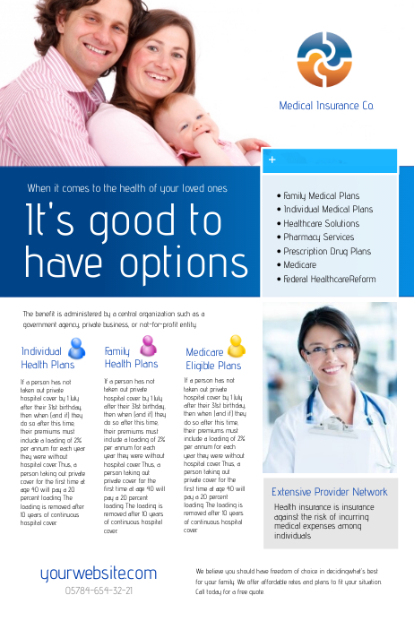 Medical Insurance Flyer Template Postermywall
