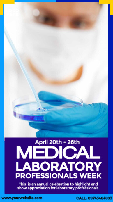 Medical Laboratory Professionals Week Instagram Story template