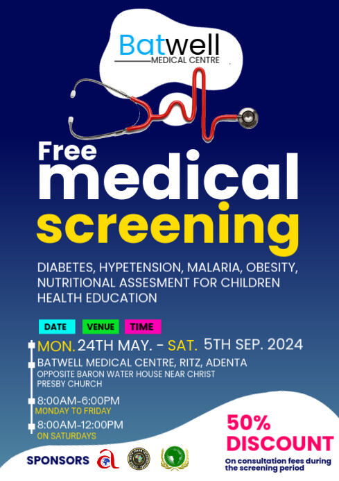 Medical Screening Flyer Template | PosterMyWall