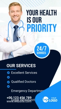 Medical service banner ad Instagram Story template