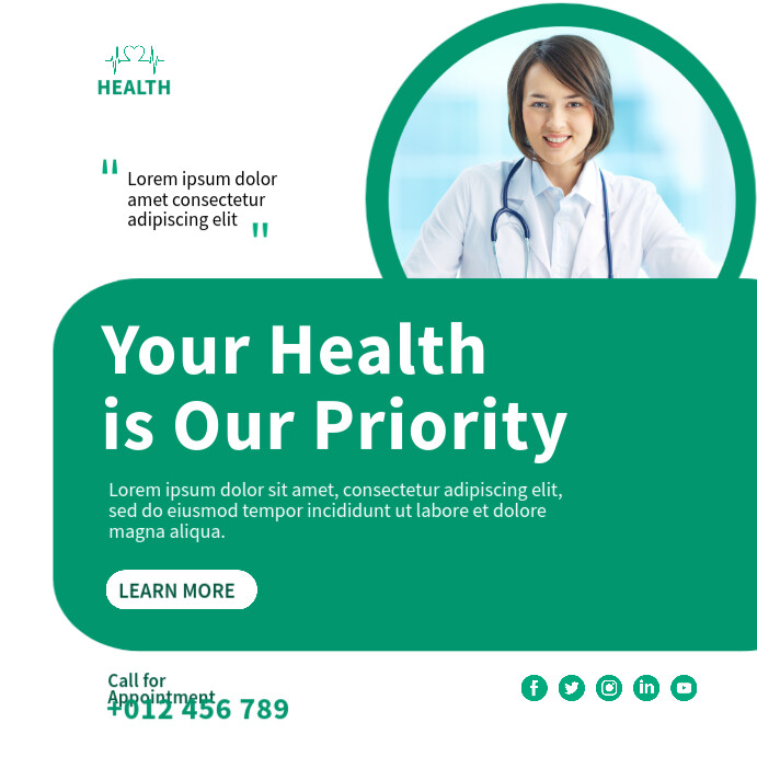 Medical Social Media Template Instagram Post