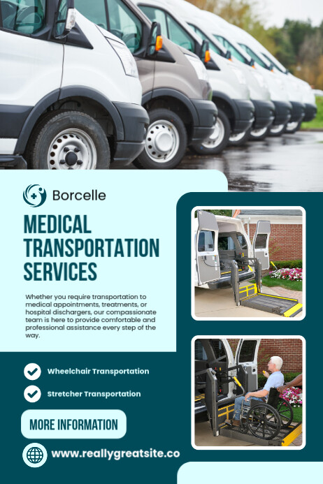 Medical Transportation Services Flyer Plakkaat template