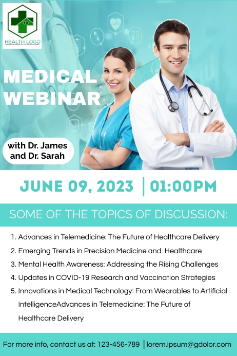 MEDICAL WEBINAR Poster template