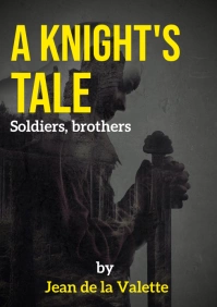 Medieval novel knight book cover A4 template