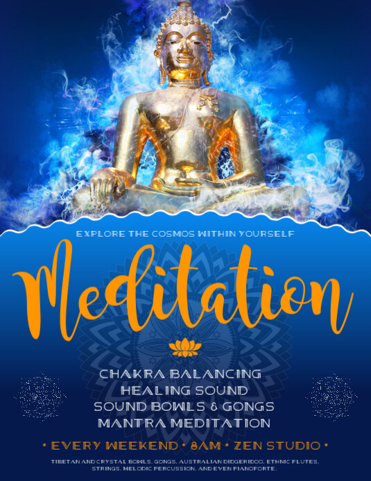 MEDITATION FLYER Template PosterMyWall